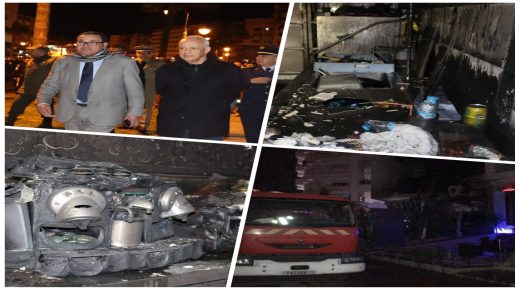 مصرع امرأتان وإصابة ثلاثة آخربن في حريق طنجة ووالي الجهة يتفقد المكان