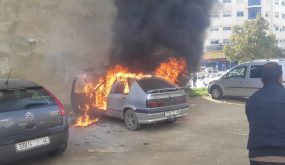 عاجل… انفجار غامض لسيارة خفيفة بمدينة طنجة