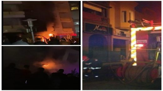 احتفالات رأس السنة…اندلاع حريق بمقهى « الشيشة » بطنجة