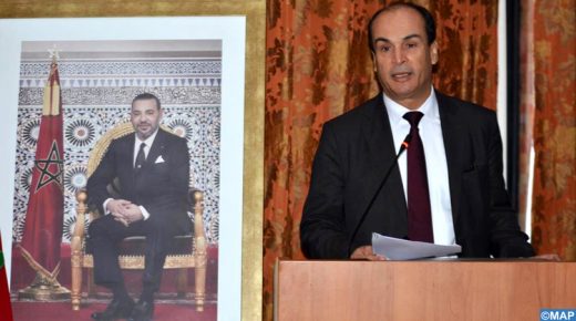 Le Wali de la région, gouverneur de la préfecture de Casablanca, Said Ahmidouch, intervient lors dune rencontre de communication organisée par la Wilaya de la région de Casablanca-Settat