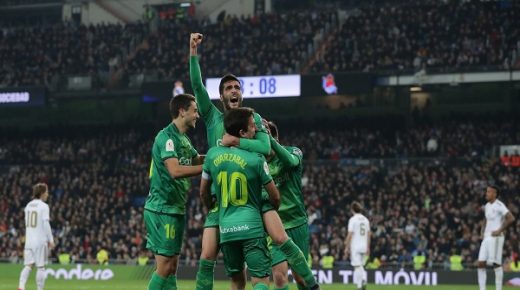 كأس ملك إسبانيا : برباعية ريال سوسيداد يقصي ريال مدريد