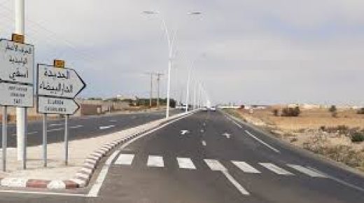 انتهاء أشغال تثنية الطريق الجهوية رقم 301 بين الجديدة والجرف الأصفر