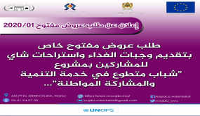 إعلان عن طلب عروض مفتوح رقم 01/2020