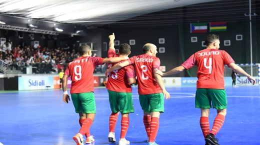 المنتخب الوطني المغربي لكرة القدم داخل القاعة يفوز على منتخب أوزبكستان
