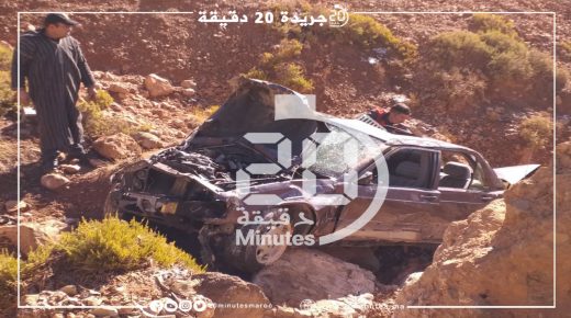 مقتل شخص في سقوط سيارة من أعلى منعرج منحدر باولاد أعلي إقليم بولمان