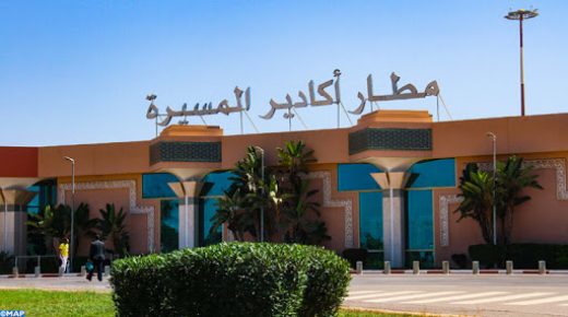 انخفاض عدد مستعملي مطار أكادير ـ المسيرة بمعدل 72ر68 في المائة نهاية أكتوبر 2020