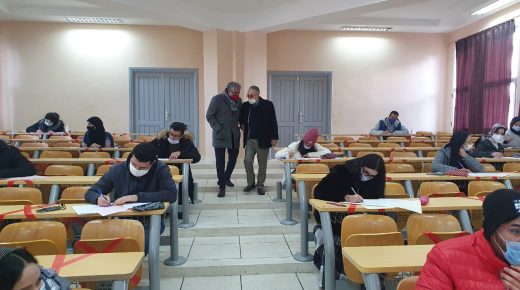 امتحان حضوري وفق الإجرائية الوقائية بالمدرسة الوطنية للتجارة والتسيير بجامعة محمد الأول بوجدة