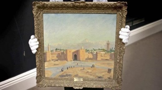 لوحة مشهد في مراكش لتشرشل رئيس الوزراء البريطاني الأسبق تحطم الرقم القياسي في المبيعات
