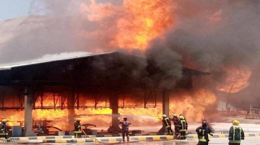 الأردن.. إخماد حريق في 4 أنابيب نفط تغذي مصفاة العقبة