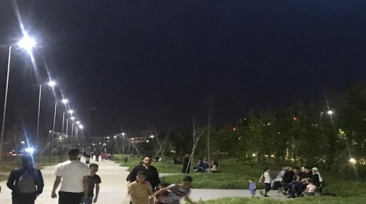 مصابيح ليد تشتغل بالطاقة الشمسية تتوج سماء حديقة واد فاس على الطريق المكناسية