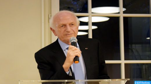 Le Conseiller de SM le Roi, M. André Azoulay, intervenant , mardi (03/10/17) à Paris, lors de la cérémonie d’hommage à la mémoire de feu Boris Toledano, une des plus grandes figures du judaïsme marocain et un fervent patriote attaché à son identité judéo-marocaine.