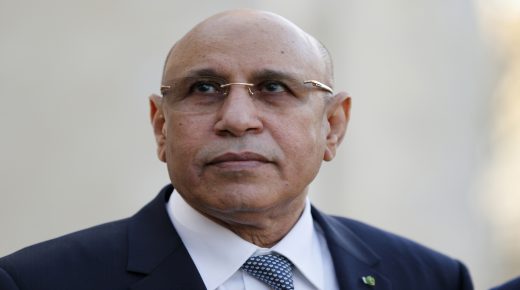 Mauritania's President Mohamed Ould Cheikh el-Ghazouani arrives to attend a summit on the situation in the Sahel region in the southern French city of Pau on January 13, 2020. - French President Emmanuel Macron on January 13, 2020, hosts counterparts from five Sahel countries to reassess their joint fight against a mounting jihadist revolt as France's military role is being questioned in the region. (Photo by REGIS DUVIGNAU / POOL / AFP)