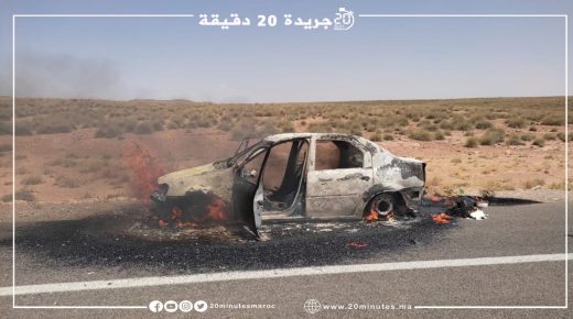 إقليم بولمان…احتراق سيارة خفيفة بالطريق الرابطة بين إنجيل وميسور