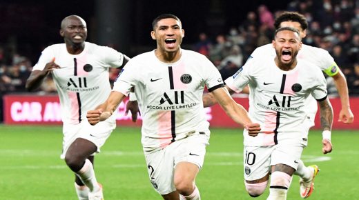 02 Achraf HAKIMI (psg) during the Ligue 1 Uber Eats match between Metz and Paris Saint Germain at Stade Saint-Symphorien on September 22, 2021 in Metz, France. (Photo by Anthony Bibard/FEP/Icon Sport) - Stade Saint-Symphorien - Metz (France)