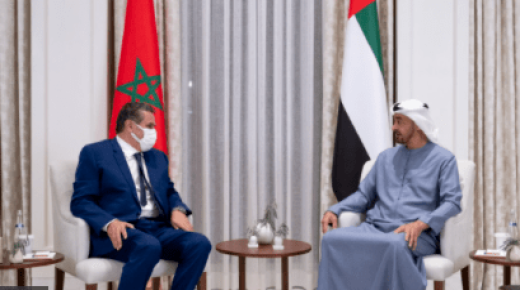 ولي عهد أبو ظبي يستقبل رئيس الحكومة السيد عزيز أخنوش مبعوثا خاصا من جلالة الملك
