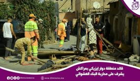 مراكش : قائد منطقة دوار إيزيكي يشرف على محاربة البناء العشوائي