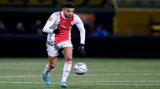 LEEUWARDEN, NETHERLANDS - MARCH 11: Noussair Mazraoui of Ajax during the Dutch Eredivisie match between SC Cambuur v Ajax at the Cambuur Stadium on March 11, 2022 in Leeuwarden Netherlands (Photo by Rico Brouwer/Soccrates/Getty Images)
