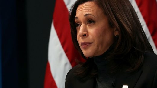 Vice President Kamala Harris hosts a virtual town hall on provisions of the Biden administration’s American Rescue Plan targeting aid to women and families, in the Eisenhower Executive Office Buiilding at the White House in Washington, U.S., February 18, 2021. REUTERS/Jonathan Ernst