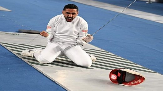 المغربي حسام الكورد الميدالية الفضية في مسابقة سيف المبارزة