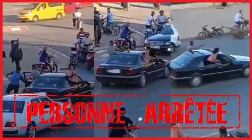 وجدة: توقيف أحد المشتبه فيهم الذي رشق شرطي بقنينات زجاجية في الشارع العام