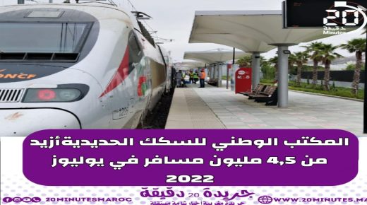 السكك الحديدية : أزيد من 4.5 مليون مسافر في يوليوز 2022