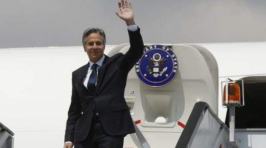 U.S. Secretary of State Antony Blinken arrives at Benito Juarez International Airport in Mexico City in Mexico City, Mexico September 12, 2022. REUTERS/Raquel Cunha/Pool