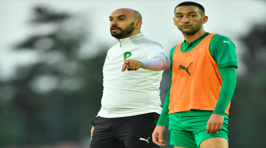 حكيم زياش يبدو نشيطا للغاية في الحصة التدريبية