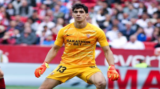 SEVILLA, SPAIN - MARCH 01: Yassine Bounou "Bono" of Sevilla FC in action during the Spanish League, La Liga, football match played between Sevilla FC and CA Osasuna at Ramon Sanchez Pizjuan stadium on March 01, 2020 in Sevilla, Spain. (Photo by Irina R.H. / AFP7 / Europa Press Sports via Getty Images)