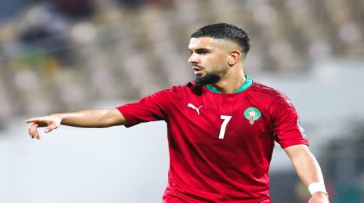 Imran Louza of Morocco during the 2021 Africa Cup of Nations Afcon Finals football Morocco and Ghana at Ahmadou Ahidjo Stadium in Yaounde, Cameroon on 10 January 2022 ©Muzi Ntombela/Sports Inc - Photo by Icon sport - Stade Ahmadou Ahidjo - Yaounde (Cameroun)