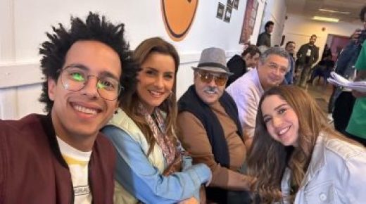ماجد الكدوانى ونور اللبنانية من تصوير حلقات مسلسل “موضوع عائلى”