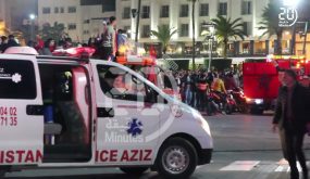 الإحتفالات بمدينة الحسيمة بمناسبة تأهل المنتخب الوطني إلى نصف نهائي كأس العالم بقطر