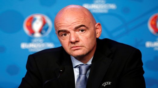 FILE PHOTO: UEFA General Secretary Gianni Infantino attends a news conference after a meeting of UEFA's executive committee, on the eve of the draw of the Euro 2016 finals, in Paris, France, December 11, 2015. To match Special Report SOCCER-FILES/FAIRPLAY REUTERS/Benoit Tessier/File Photo