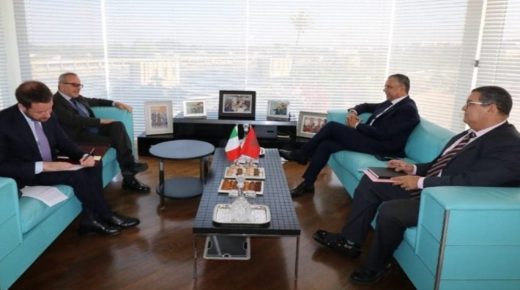 عبد الرحيم الحافظي يجري مباحثات مع السفير الإيطالي بالمغرب أرماندو باروكو
