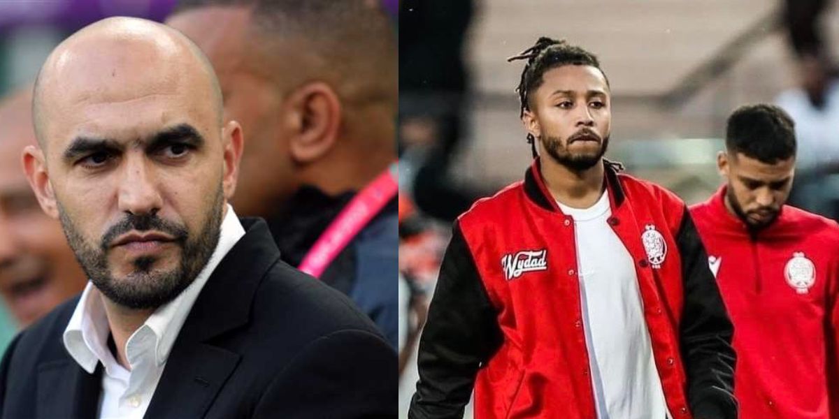 وليد الركراكي يتفاعل مع حادثة السير الخطيرة التي تعرض لها لاعب الوداد الرياضي أسامة فلوح