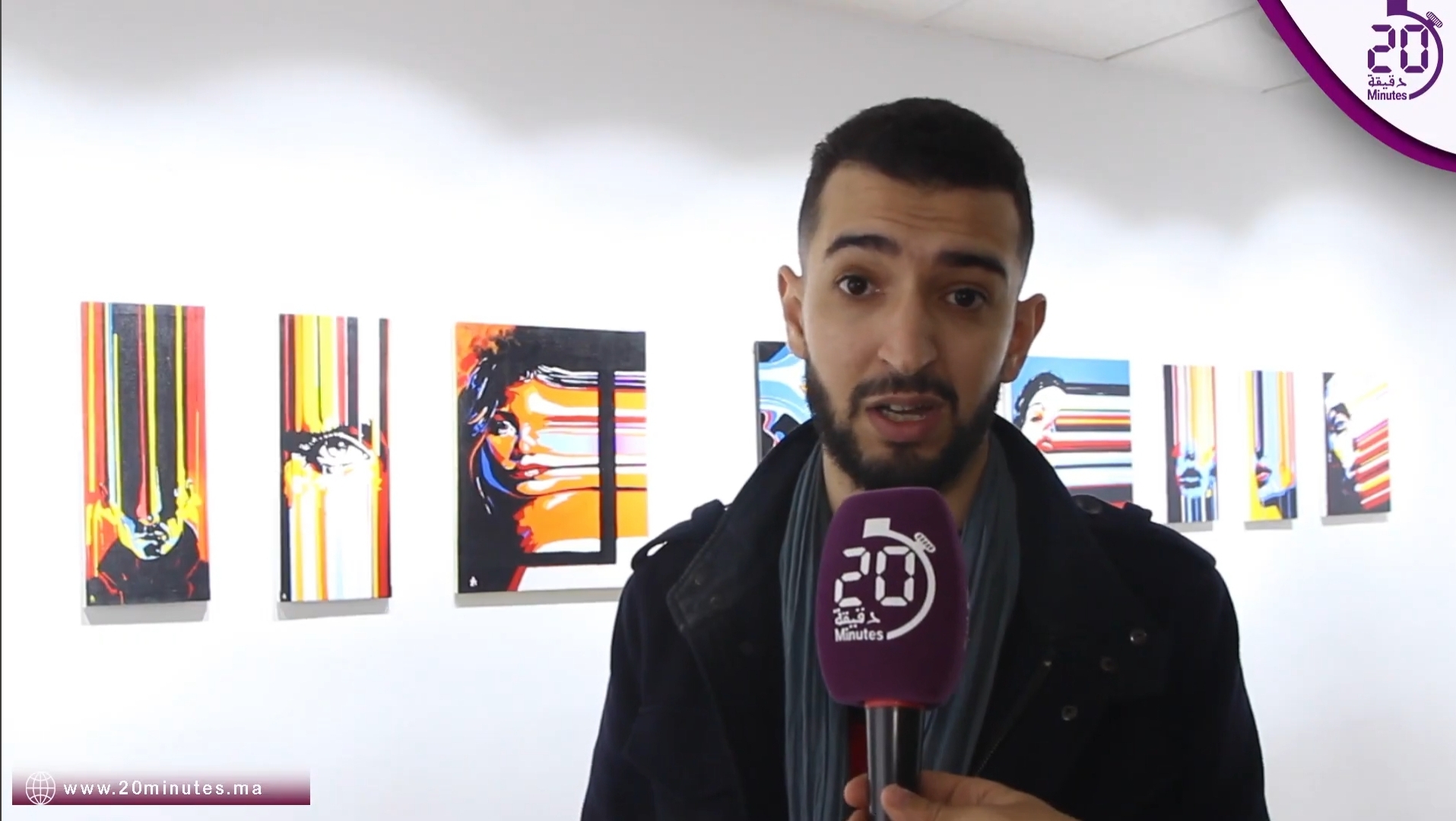 أشرف تميمي يعرض لوحاته التشكيلية بمعرض المعهد الفرنسي بوجدة