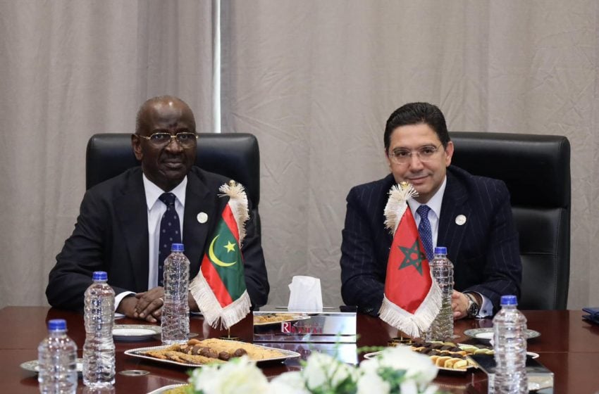 ناصر بوريطة يجري مباحثات مع وزير الشؤون الخارجية والتعاون والموريتانيين بالخارج للجمهورية الإسلامية الموريتانية