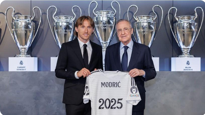 نادي ريال مدريد يعلن عن تمديد عقد لوكا مودريتش لمدة عام واحد