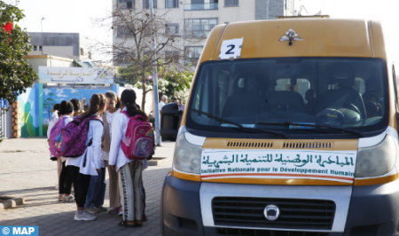   المبادرة الوطنية للتنمية البشرية ركيزة أساسية في مجال تعزيز النقل المدرسي على مستوى عمالة مقاطعة عين الشق (الدار البيضاء)