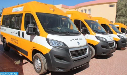 المبادرة الوطنية للتنمية البشرية تولي للنقل المدرسي بإقليم القنيطرة باعتباره أولوية