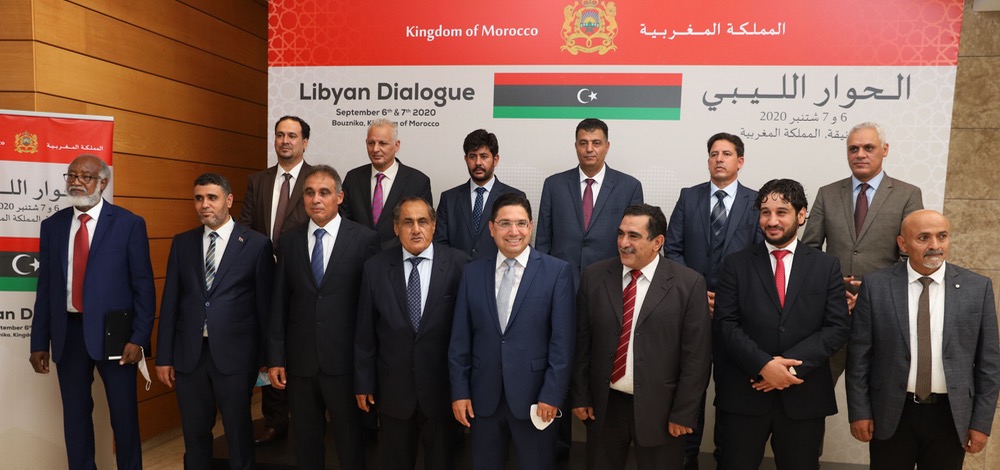 Le dialogue libyen entre les dÈlÈgations du Haut conseil d'…tat libyen et le parlement de Tobrouk a dÈbutÈ dimanche ‡ Bouznika en prÈsence de M. Nasser Bourita, ministre des affaires ÈtrangËres, de la coopÈration africaine et des Marocains rÈsidant ‡ l'Ètranger. 06092020-Bouznika