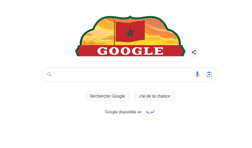 غوغل يحتفي بعيد استقلال المغرب: العلم يرفرف على صفحته الرئيسية