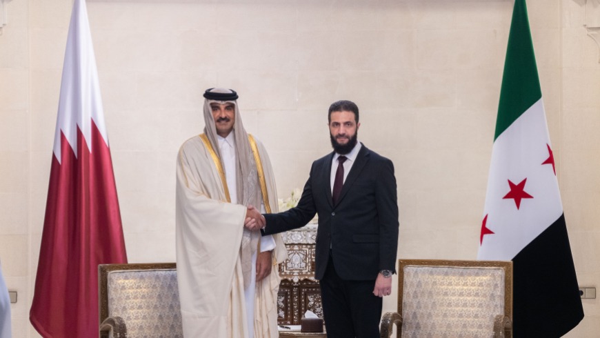 في أول زيارة لرئيس عربي إلى سوريا بعد الإطاحة بالأسد ..أمير قطر في دمشق
