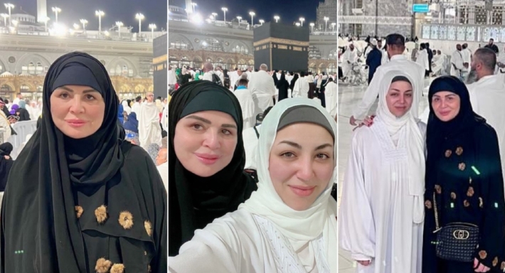إلهام شاهين تؤدي العمرة برفقة هالة سرحان وابنة شقيقتها.. لحظات روحانية مؤثرة