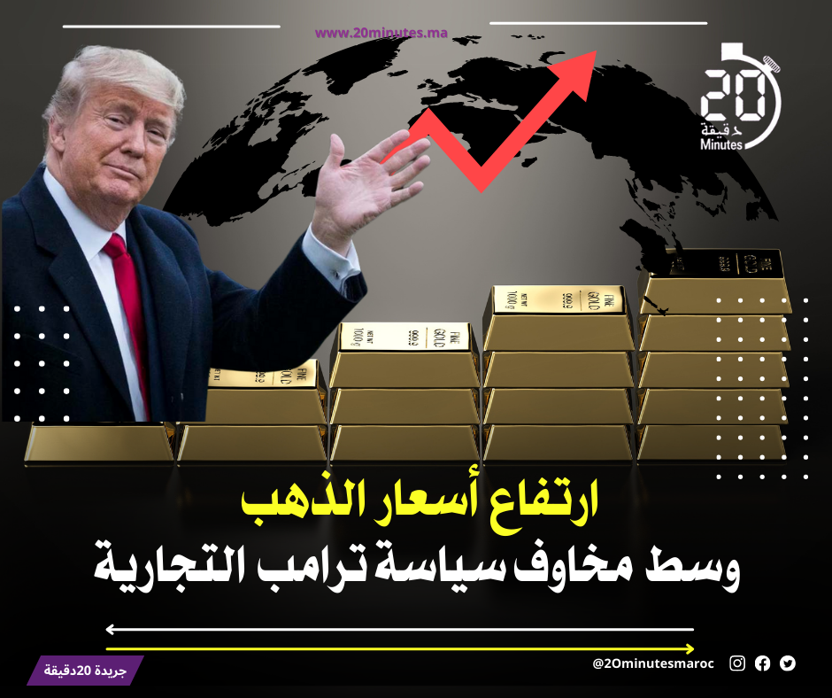 ارتفاع اسعار الذهب … وسط مخاوف سياسة ترامب التجارية