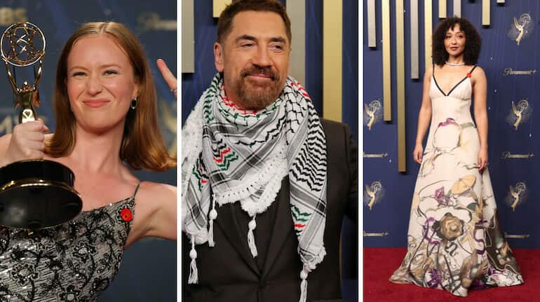 إيمي 2025: أولى تتويجات لنجوم عالميين وشعار “تحيا فلسطين” يدوّي في الحفل