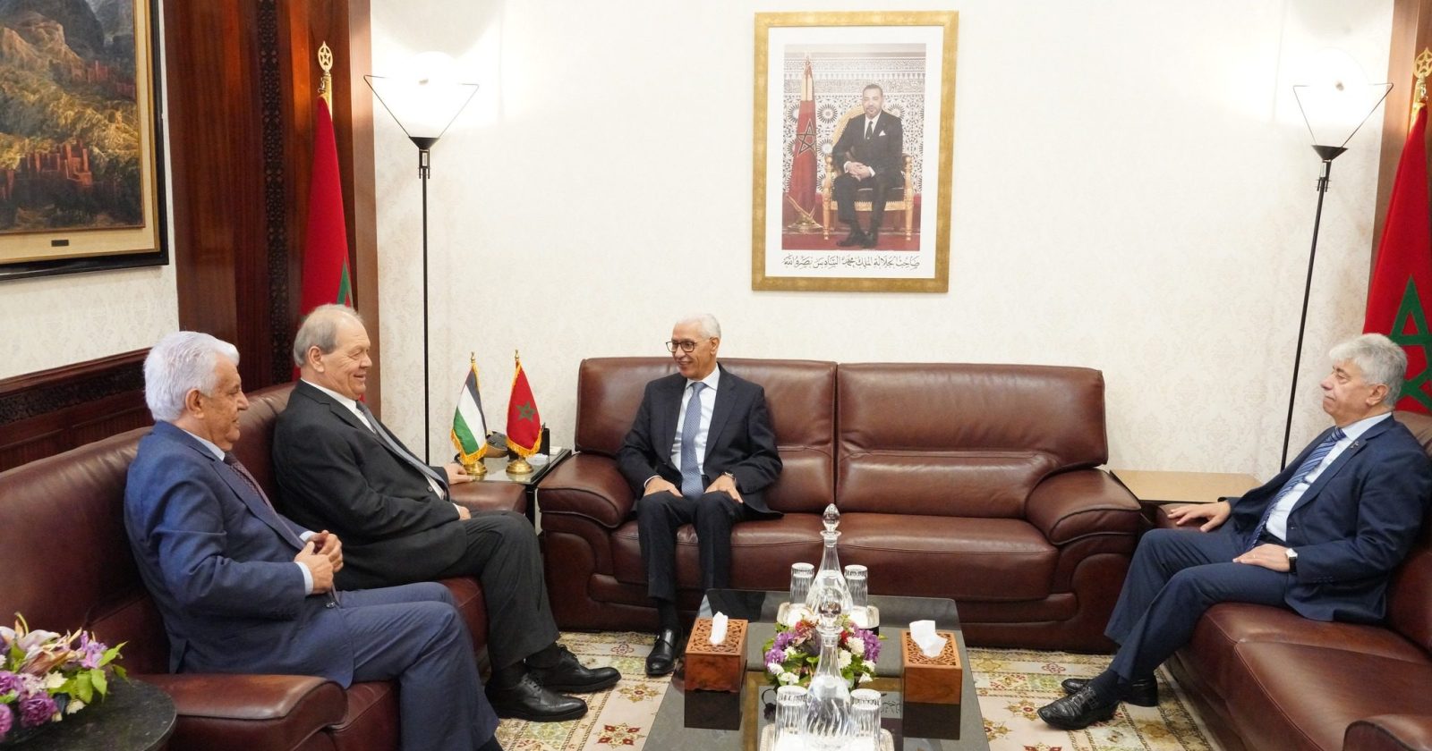 الطالبي العلمي يستقبل وفدا فلسطينيا بالرباط ويؤكد ثبات المغرب على دعم القضية الفلسطينية