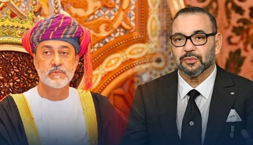 برقية تهنئة من الملك محمد السادس إلى سلطان عُمان في ذكرى توليه مقاليد الحكم