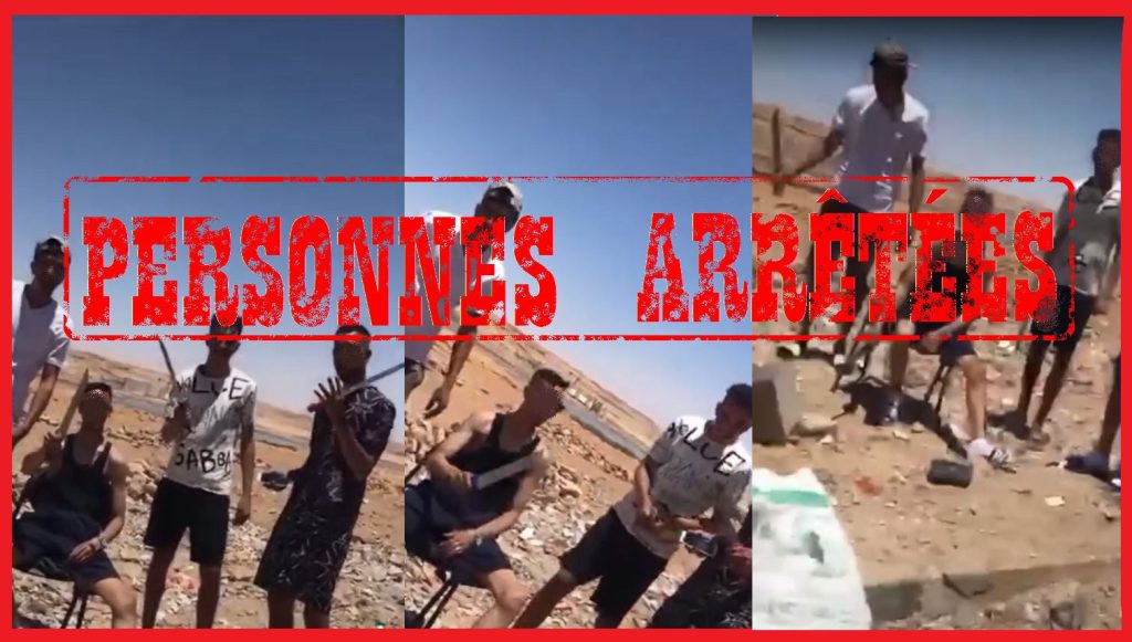 توقيف أربعة من ذوي السوابق بعد ظهورهم في فيديو يحملون أسلحة بيضاء ويهددون أمن المواطنين