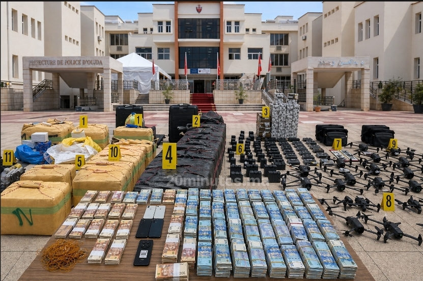 يقظة أمنية عالية..إحباط تهريب دولي لـ700 كيلوغرام من الشيرا وحجز 25 طائرة مسيرة وتوقيف 8 أشخاص بينهم جزائري