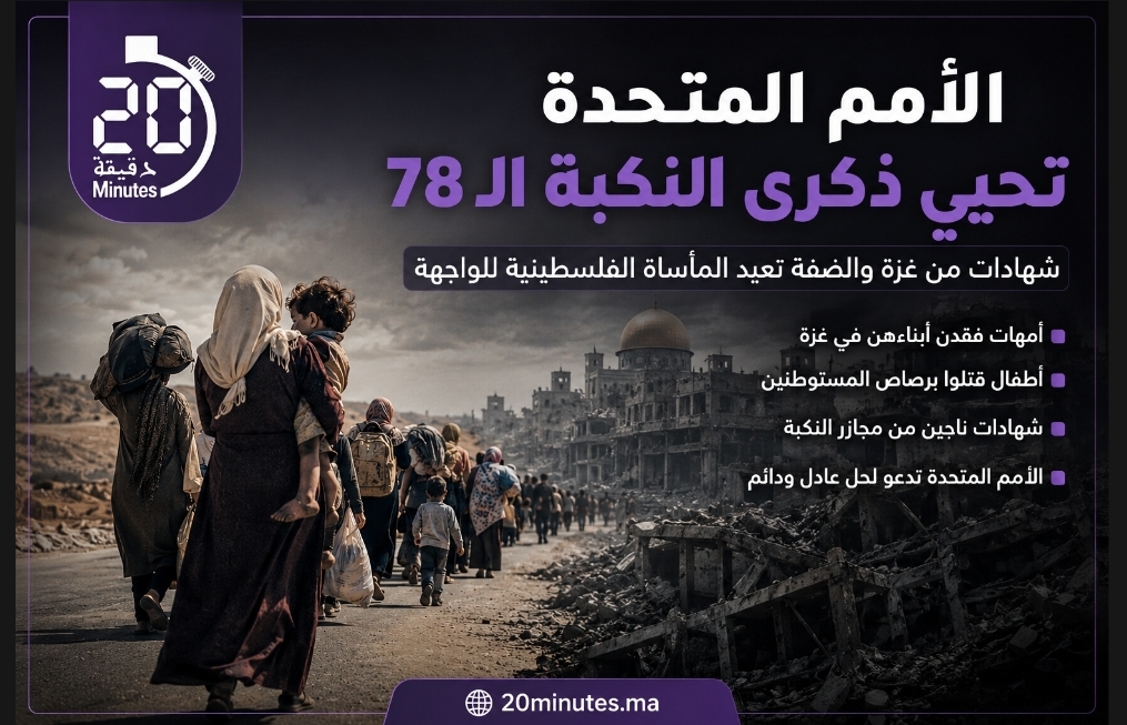 الأمم المتحدة تحيي الذكرى الـ78 للنكبة.. شهادات مؤثرة من غزة والضفة تعيد مأساة الفلسطينيين إلى الواجهة